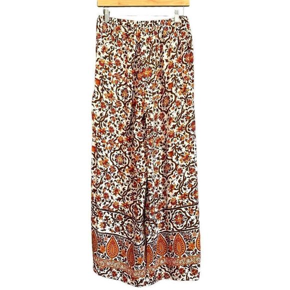 NWT Cynthia Rowley High Waist Floral Paisley Print Wide Leg Pants - Picture 1 of 10
